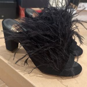 Charlotte Stone Fara feather mules